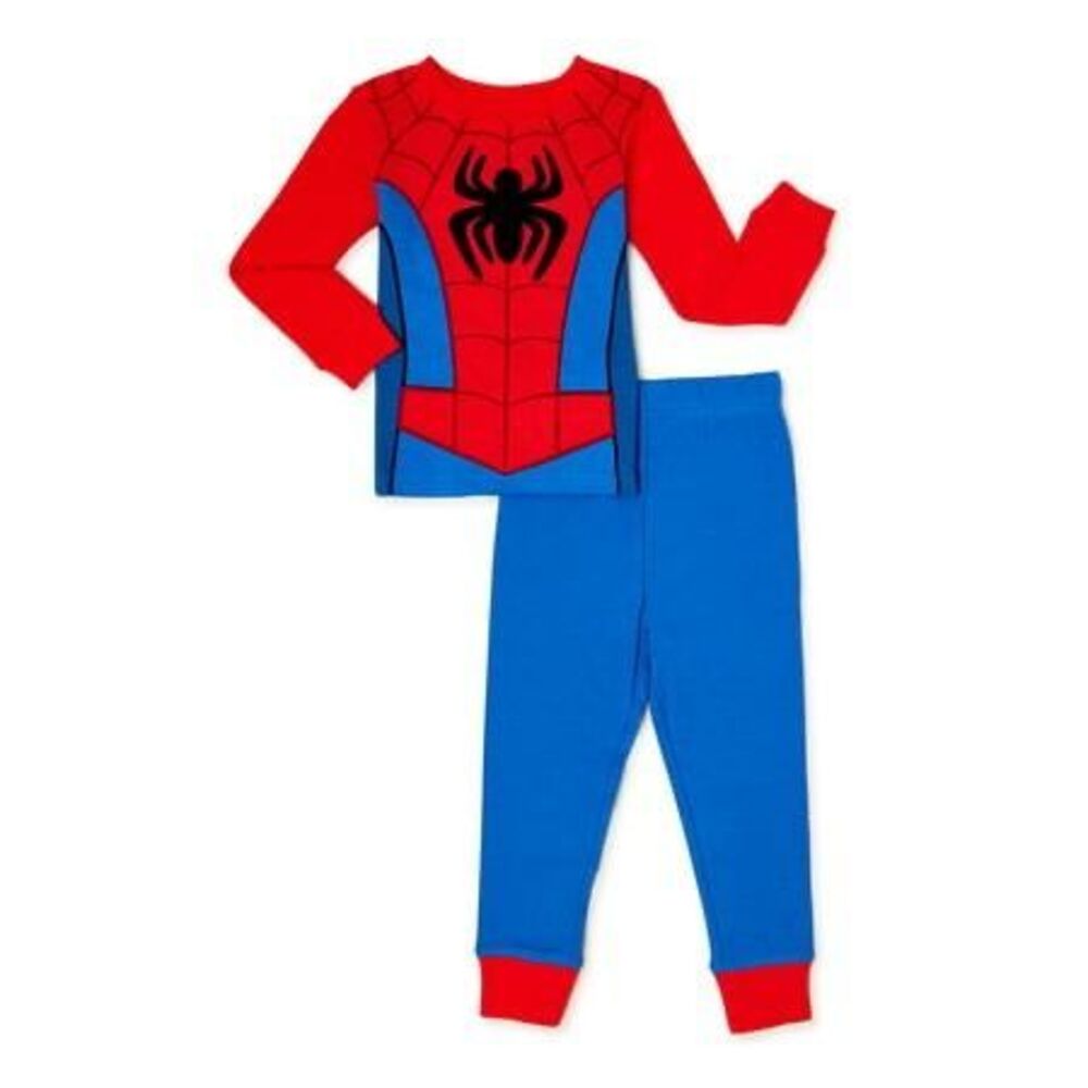 Kids Spider‑Man Pajama Sleep Set | Marvel Spidey Long Sleeve Top & Pants 3T